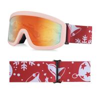 YooxArmor Gafas de Esquí Niños OTG,Anti Niebla 100% Protección UV 400 Máscara Gafas Esquí para Niñas de 6 a 12 Años para Esquí,Snowboard y Otros Deportes de Invierno Compatible con Casco
