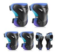 YOOXARMOR Protecciones Patines Niña,Rodilleras Coderas y Muñequeras Set para Patinaje Ciclismo Monopatín Bicicleta Skate Juego de 6 Protectores de Rodillos para 3-6-13 Niño