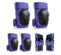 YOOXARMOR Protecciones Patines Niña,Rodilleras Coderas y Muñequeras Set para Patinaje Ciclismo Monopatín Bicicleta Skate Juego de 6 Protectores de Rodillos para 3-8 Niño