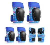 YOOXARMOR Protecciones Patines Niña,Rodilleras Coderas y Muñequeras Set para Patinaje Ciclismo Monopatín Bicicleta Skate Juego de 6 Protectores de Rodillos para 3-8 Niño