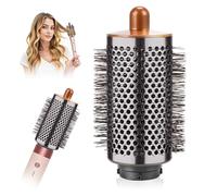 Yooyan Cepillo redondo grande para cepillo de aire caliente de volumen jumbo para cabello flácido y plano, accesorio con cerdas largas y finas para mayor plenitud y forma en el cabello (cobre)