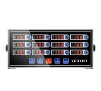 YOOYIST Temporizador de Cocina Comercial de 12 Canales Temporizadores Digitales para restaurantes Alarma Profesional LED Ajustable Recordatorio de cocción para Food Truck Freidora Hornear Pizza Café