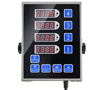 YOOYIST Temporizadores de Cocina de 4 Canales Reloj de Cocina para Restaurantes Comerciales Cronometro Digital Profesional Pantallas LED Fuertes Sirenas Volumen Regulable Función recordatorio