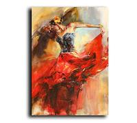 Yooyu Baile moderno bailarina chica lienzo pintura carteles abstractos e impresiones cuadro de arte de pared para sala de estar decoración de dormitorio 40x60cm sin marco