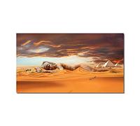 Yooyu Pirámide de Egipto Abstracto Egipto Oasis del Desierto Pintura de Mujer sobre Lienzo Carteles e Impresiones Imagen de Arte de Pared para Sala de Estar 70x100cm Sin Marco