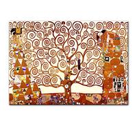 Yooyu Reproducciones en lienzo El árbol de la vida Pinturas murales de Gustav Klimt Impresiones clásicas en lienzo Arte decorativo de pared 20x30cm (8x12in Marco interno