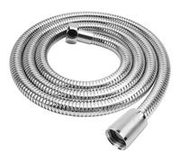 YOOZENA 1.5m Manguera de ducha Tubo de acero inoxidable Anti-Kink, Estándar G1/2 Todos los conectores de cobre Manguera universal (Plateado1)