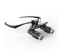 YOPADO Dental Binocular Loupes Medical Quirúrgico Microcirugía 4.0/5.0/6.0X Aumento (420mm) Distancia De Trabajo Gafas De Ajuste Bidireccional(Magnification:6.0X, Black)