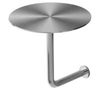 Yopappol Mesa Auxiliar pequeña, mesas de Centro Redondas de Acero Inoxidable, Mesa Auxiliar con Marco de Metal Resistente, mesas de Comedor de Cocina para cafetería, pastelería(50x50x45cm)