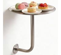 Yopappol Mesa de Centro Redonda, Mesa Auxiliar pequeña con Estructura de Acero Inoxidable, mesas de cóctel, mesas auxiliares de Pared para cafetería, Restaurante temático y pastelería.(40x40x45cm)