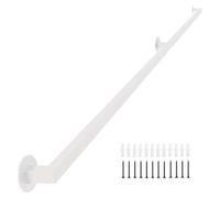 Yopappol Pasamanos de Escalera de Pared de 1, 2, 3, 4, 5 y 6 Metros | Pasamanos de Hierro Forjado para escaleras | Pasamanos para escaleras de Interior y Exterior | Tubo galvanizado Blanco(80cm)