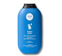 YOPE Men Gel de ducha natural Power Scent (400 ml) - Gel corporal energizante, fragancia revitalizante con madera de guayaco, efecto refrescante, 97% natural