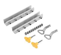 Yopeissn 10 unids ventana corredera ajustable parada de aleación de aluminio puerta marco cerradura niño fusibles con llaves hogar oficina fusible