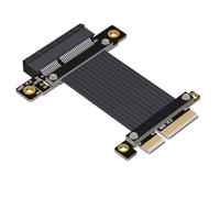 Yopeissn Cable de extensión PCI-E X4 a X4 PCI Express Riser Cable Extender Convertidor Adaptador Compatible con Tarjeta de Red SSD Tarjeta USB 20 cm