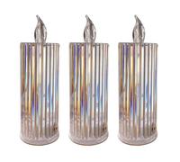 Yopeissn Vela LED Sin Llama, LáMpara de Vela de PláStico Reutilizable, Candelita, Luces Nocturnas para Bodas, DíA de San ValentíN, Decoraciones NavideñAs B