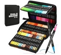 YOPEUC 120 Colores Doble Punta para Colorear,Rotuladore de Puntas Pincel de Arte,Rotuladores Acrilicos Punta Pincel para Lettering, Caligrafía Colorears, Dibujar,Rotuladores Colorear Adultos