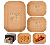 YOPEUC 150 Piezas Papel Freidora Aire,Rectangular Papel de Horno,Forros de Freidora de Aire para Freidora de Aire Ninja Foodi Flex con Instant XXL 8.5L,5.2L Papels Horno Air Fryer 36 * 25cm