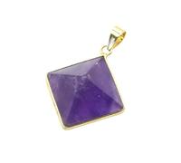 YOPI Adorno colgante de pirámide de cristal: elegante decoración del hogar for espiritualidad y meditación(Amethyst)