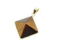 YOPI Adorno colgante de pirámide de cristal: elegante decoración del hogar for espiritualidad y meditación(Tiger eye stone)