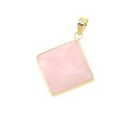 YOPI Adorno colgante de pirámide de cristal: elegante decoración del hogar for espiritualidad y meditación(Pink quartz)