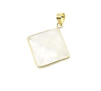 YOPI Adorno colgante de pirámide de cristal: elegante decoración del hogar for espiritualidad y meditación(White crystal)