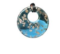 YOPI Colgante de Collar de Cristal de Arena de Oro Redondo Hueco - Joyería de Ropa Elegante for Mujeres(Color3)