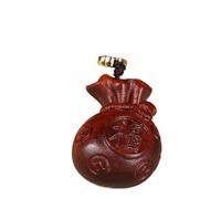 YOPI Colgante de llavero de coche de sándalo, elegante bolsa de dinero, accesorio for bolso de teléfono móvil(Rosewood)