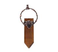YOPI Colgante marquesa de amatista en forma de espada con piedra de cristal: joyería de estilo retro for declaraciones de moda únicas(Tigereyestone)