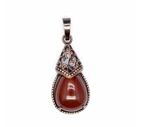 YOPI Colgante pequeño de Cristal Retro de Piedra Natural: joyería de ágata en Polvo con Forma de Gota for un Estilo único.(Redagate)