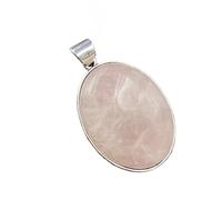 YOPI Collar con Colgante de árbol de la Vida de Cristal de ágata: joyería de Cuentas Redondas Planas for sanación Espiritual y Moda.(Rosequartzpendant)