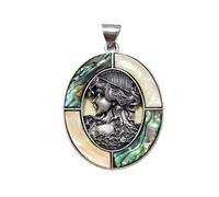 YOPI Collar con Colgante de Concha de abulón: joyería única de Concha Blanca for Mujer(C10496-3)