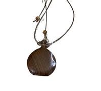 YOPI Collar Vintage de Madera con Forma de Maceta for Mujer | Accesorios de joyería con Cadena de Lana Retro(Thinwalnutwineflask)