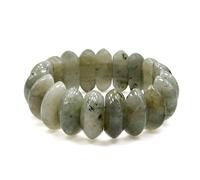 YOPI Juego de pulseras de cristal de piedra natural: pulseras en forma de media luna de amatista, cristal de fresa, obsidiana y feldespato manchado(Labradorite)