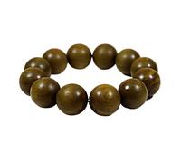 YOPI Natural Green Sandalwood Bracelet with 108 Beads and Buddha Pendant for Meditation and Spiritual Growth(20mm*12pcs)