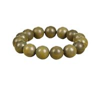 YOPI Natural Green Sandalwood Bracelet with 108 Beads and Buddha Pendant for Meditation and Spiritual Growth(18mm*13pcsA)