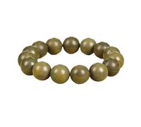 YOPI Natural Green Sandalwood Bracelet with 108 Beads and Buddha Pendant for Meditation and Spiritual Growth(15mm*15pcsA)