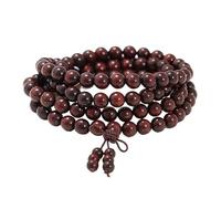YOPI Pulsera de 108 cuentas de sándalo for hombre, cuentas de oración multicírculo con colgante