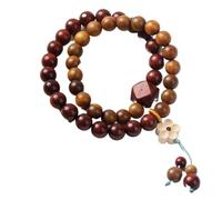 YOPI Pulsera de flor de ciruelo de sándalo verde y sangre de sándalo verde DIY - Rosario de cuentas hecho a mano for mujer
