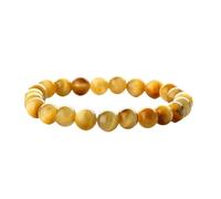 YOPI Pulsera hecha a mano de cuentas de ojo de tigre y cuarzo rosa de 8 mm con detalles de pino blanco(GoldenTigerEye)