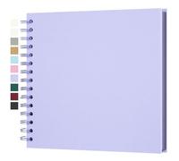 Yopih Álbum de Fotos Scrapbooking DIY 20,5x20,5 cm Papel Kraft Rígido con 20 Hojas, Libro de Recuerdos Fotográficos, Morado