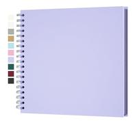 Yopih Álbum de Fotos Scrapbooking DIY 25,5x25,5 cm Papel Kraft Rígido con 20 Hojas, Libro de Recuerdos Fotográficos, Morado