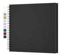 Yopih Álbum de Fotos Scrapbooking DIY 25,5x25,5 cm Papel Kraft Rígido con 20 Hojas, Libro de Recuerdos Fotográficos, Negro