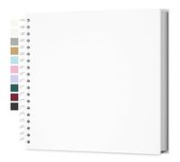 Yopih Álbum de Fotos Scrapbooking DIY 25,5X25,5 cm Papel Kraft Rígido con 50 Hojas, Libro de Recuerdos Fotográficos, Blanco