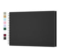Yopih Álbum de Fotos Scrapbooking DIY 28x20,5 cm Papel Kraft Rígido con 20 Hojas, Libro de Recuerdos Fotográficos, Negro