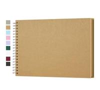 Yopih Álbum de Fotos Scrapbooking DIY 28x20,5 cm Papel Kraft Rígido con 20 Hojas, Libro de Recuerdos Fotográficos, Marrón