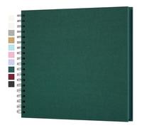 Yopih Álbum de Fotos Scrapbooking DIY para Bodas Bebés Viajes, 20 Hojas (40 Páginas) Papel Kraft Rígido 25,5x25,5 cm Libro de Recuerdos Perfecto para Regalos San Valentín Memorias Familiares, Verde