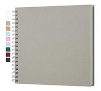 Yopih Álbum de Fotos Scrapbooking DIY para Bodas Bebés Viajes, 20 Hojas (40 Páginas) Papel Kraft Rígido 25,5x25,5 cm Libro de Recuerdos Perfecto para Regalos San Valentín Memorias Familiares, Gris
