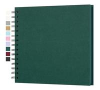 Yopih Álbum de Fotos Scrapbooking DIY para Bodas Bebés Viajes, 20 Hojas (40 Páginas) Papel Kraft Rígido 20,5x20,5 cm, Libro de Recuerdos Perfecto para Regalos San Valentín Memorias Familiares, Verde