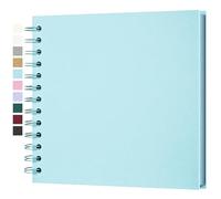 Yopih Álbum de Fotos Scrapbooking DIY para Bodas, Bebés y Viajes, 20 Hojas de Papel Kraft Rígido 18x18 cm, Libro de Recuerdos Perfecto para Regalos, San Valentín y Memorias Familiares, Azul Claro