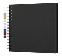 Yopih Álbum de Fotos Scrapbooking DIY para Bodas, Bebés y Viajes, 20 Hojas de Papel Kraft Rígido 20,5x20,5 cm, Libro de Recuerdos Perfecto para Regalos, San Valentín y Memorias Familiares, Negro